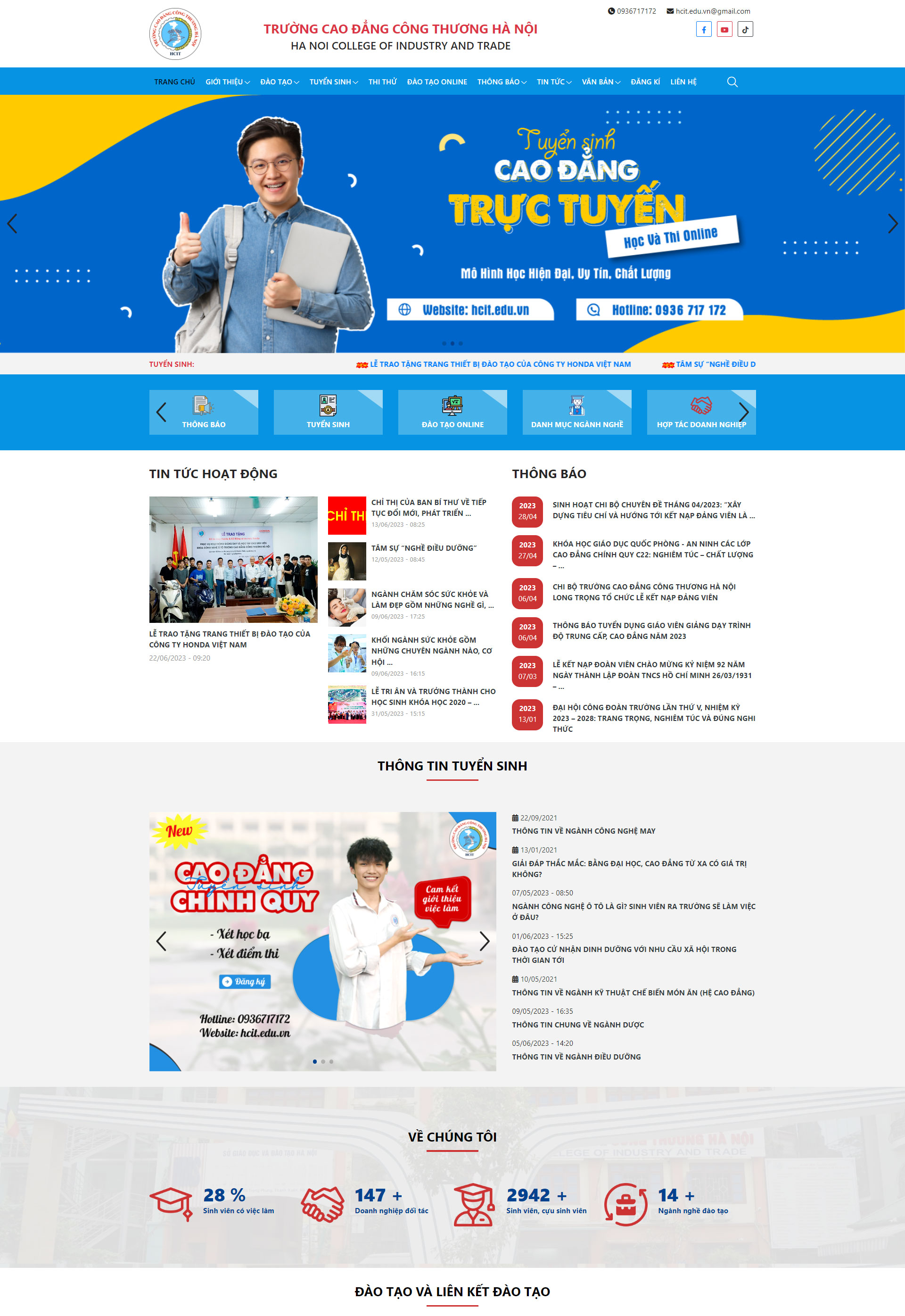 Mẫu giao diện website Giáo dục - trường học